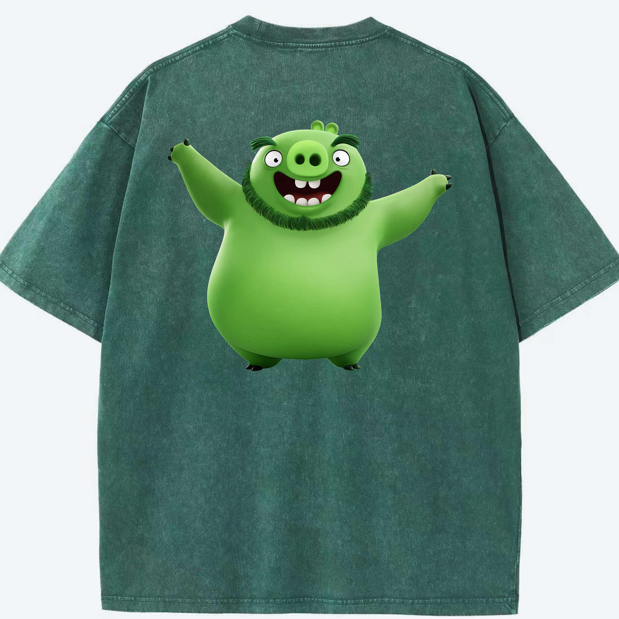 （画像用） Angry Birds アングリーバード 綿100% ヴィンテージ風 半袖Tシャツ（背面プリント）
